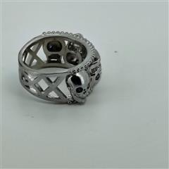 Amethyst Unisex Silver & Stone Ring 925 Silver 6.7g Size:6